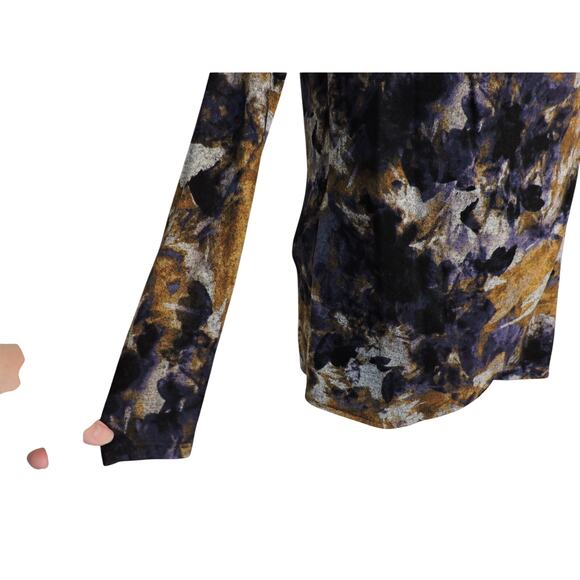 Simply Vera Multi Color Sweater Cowl Neck Drape Front Sz XS - Picture 4 of 7